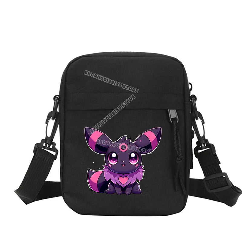 Messenger Sling Bags for Men Casual Canvas Small Zipper Crossbody Pouch Pokemoned Simple Small Crossbody Shoulder Bag Men Bag