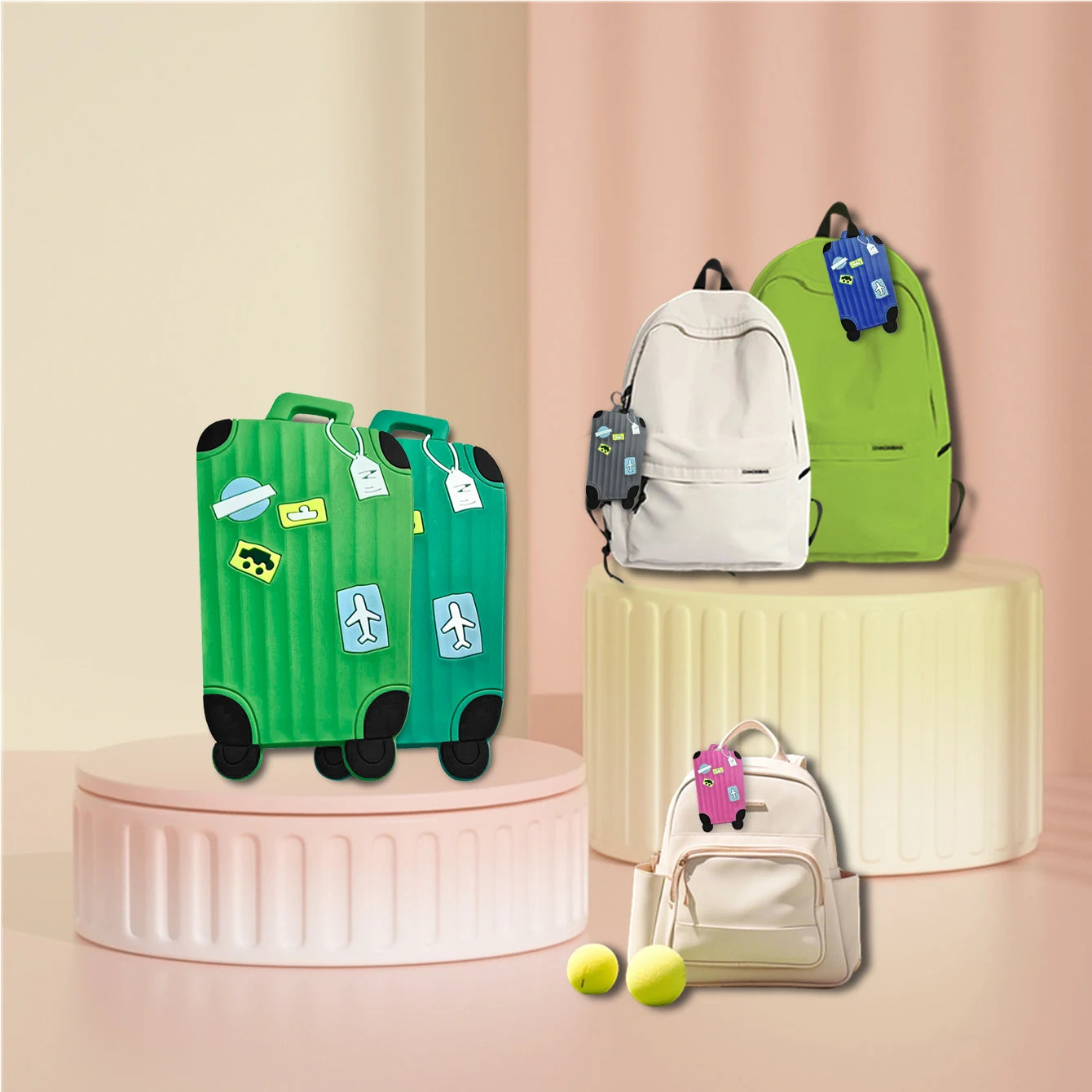 Multifunctional Anti-Loss Luggage Tag: Heavy-Duty TPU Build, Durable, Privacy-Protected, Waterproof & Boarding Pass Compatible