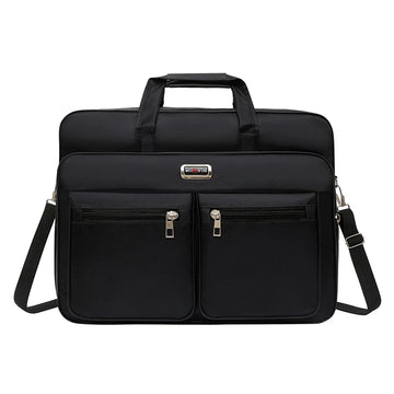 Men's Large-Capacity Business Briefcase, Portable Multi-Functional Shoulder Bag, Multi-Pocket Handbag Suitable for Business and Casual Use