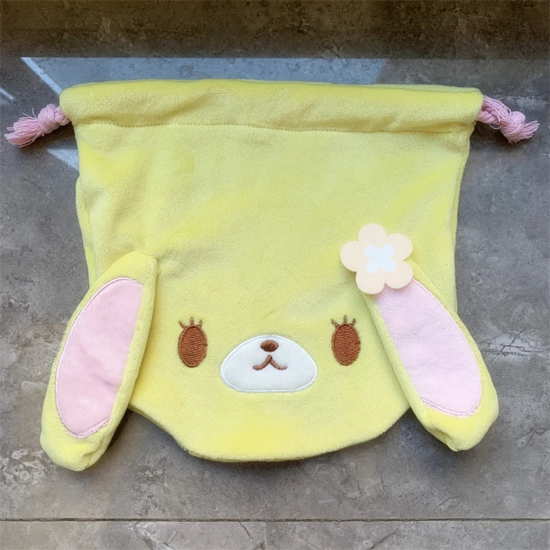 Sugarbunnies Plush Drawstring Bag Pouch Momousa Strawberryusa Blueberryusa Bunny Cute Kawaii Small Storage Bags Organizer