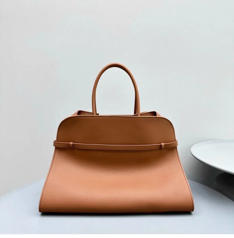 Tote Large Capacity Commuter Bag Cowhide Niche Shoulder Handbag Large Soft