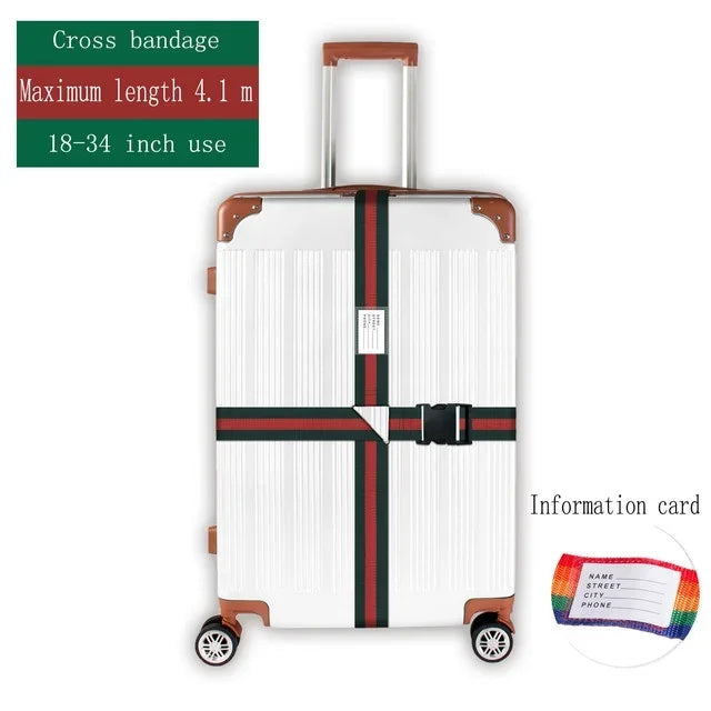 Convenient Adjustable Luggage Straps Portable Bungees Easy Travel Necessary Reusable Belt protect Suitcase Accessories Items