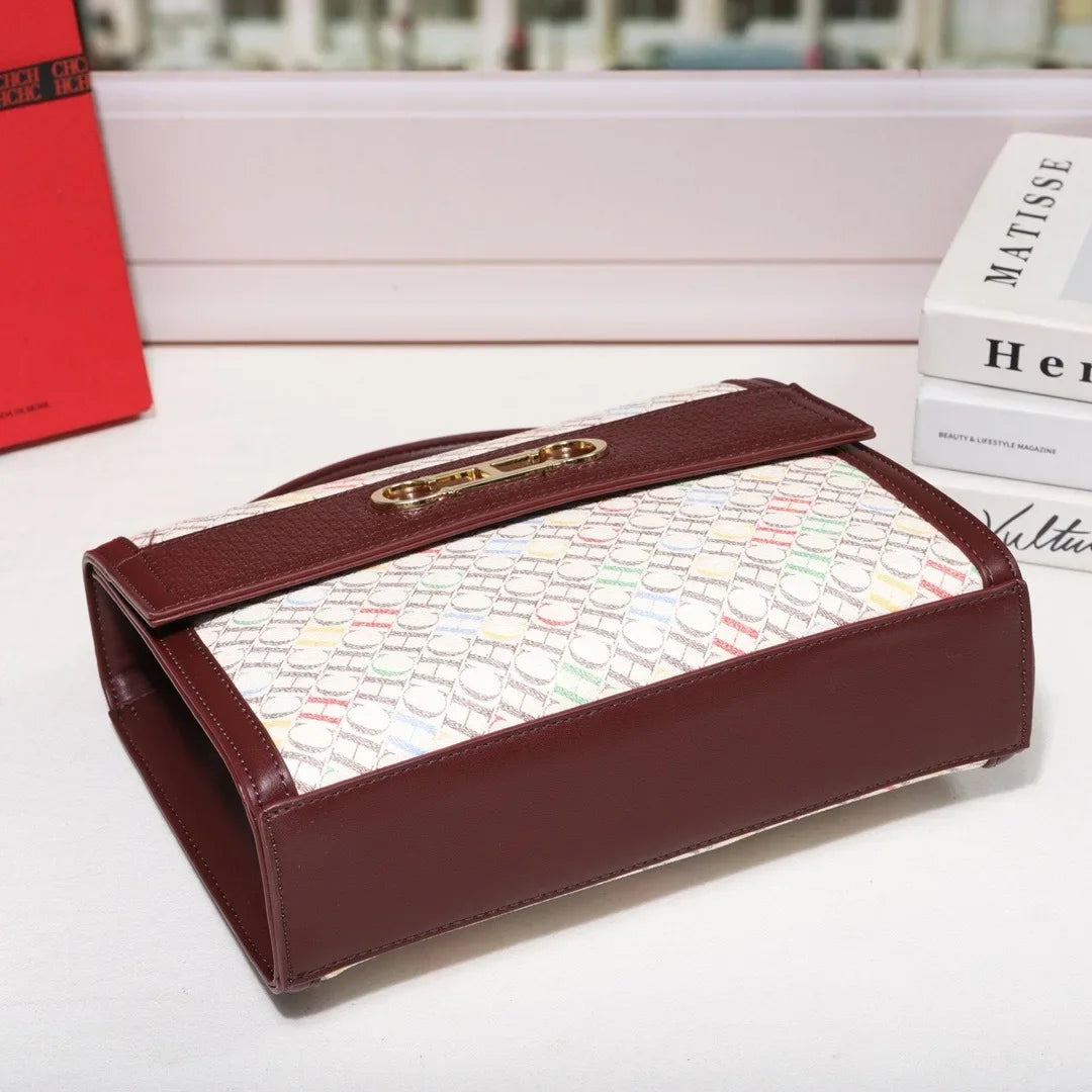 Stylish Women's Leather Messenger Bag Handbags Crossbody Shoulder Tote Classic Elegant for Ladies Luxury Brand