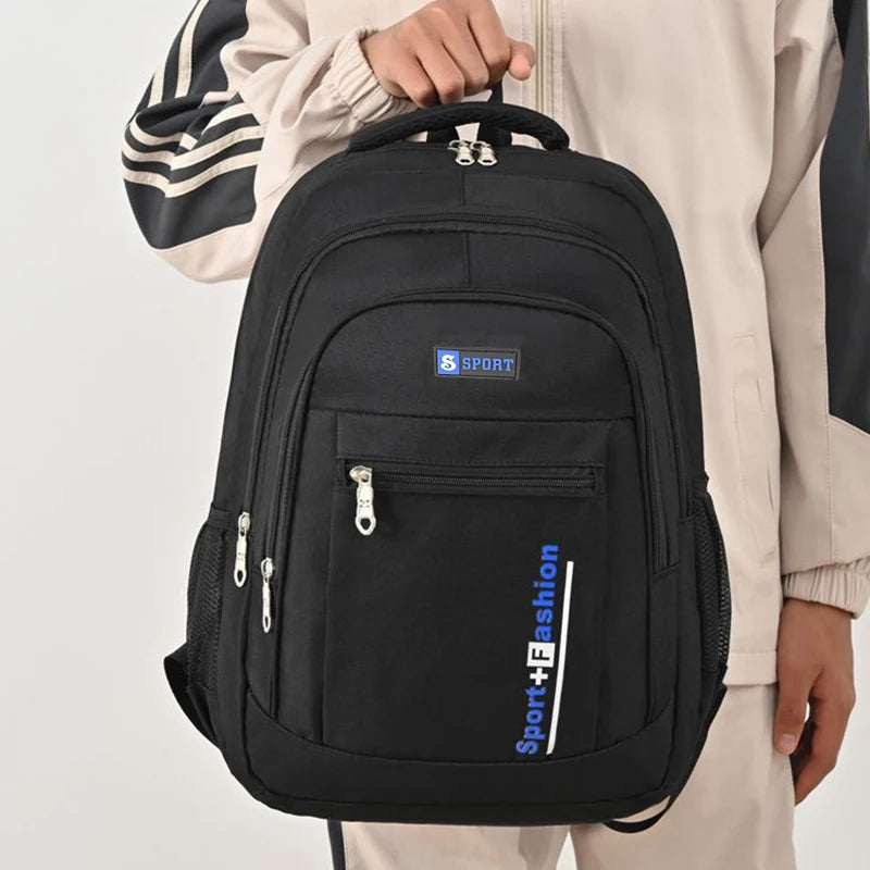 Men's and women's fashionable, versatile, simple and spacious backpacks, dual-shoulder travel bags, lightweight and portable