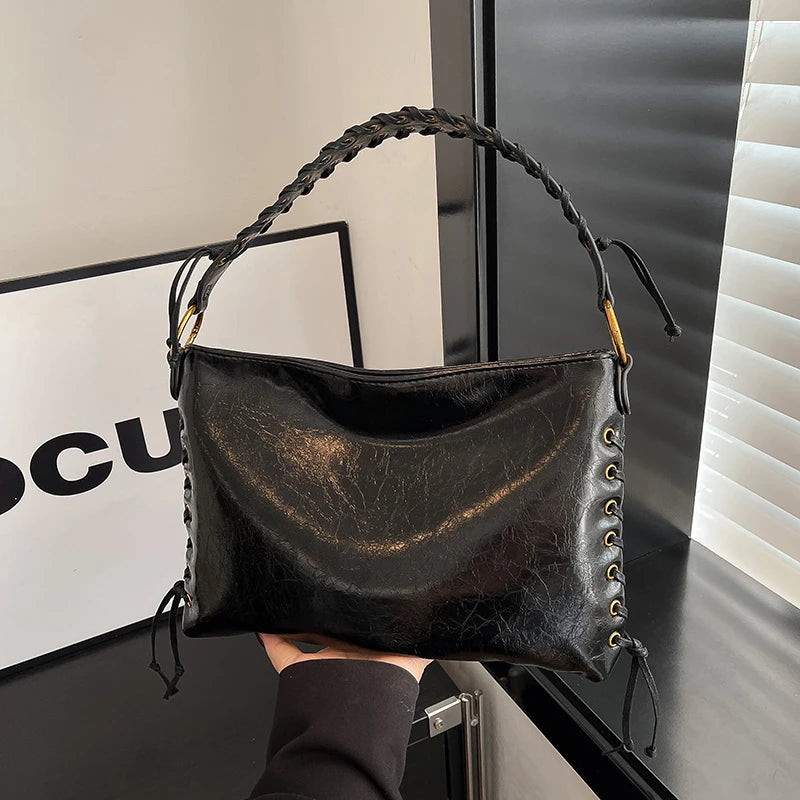 Elegant Classic Leather Tote Bags Messenger Bag For Ladies Women Handbags Luxury Famous Designer Spacious