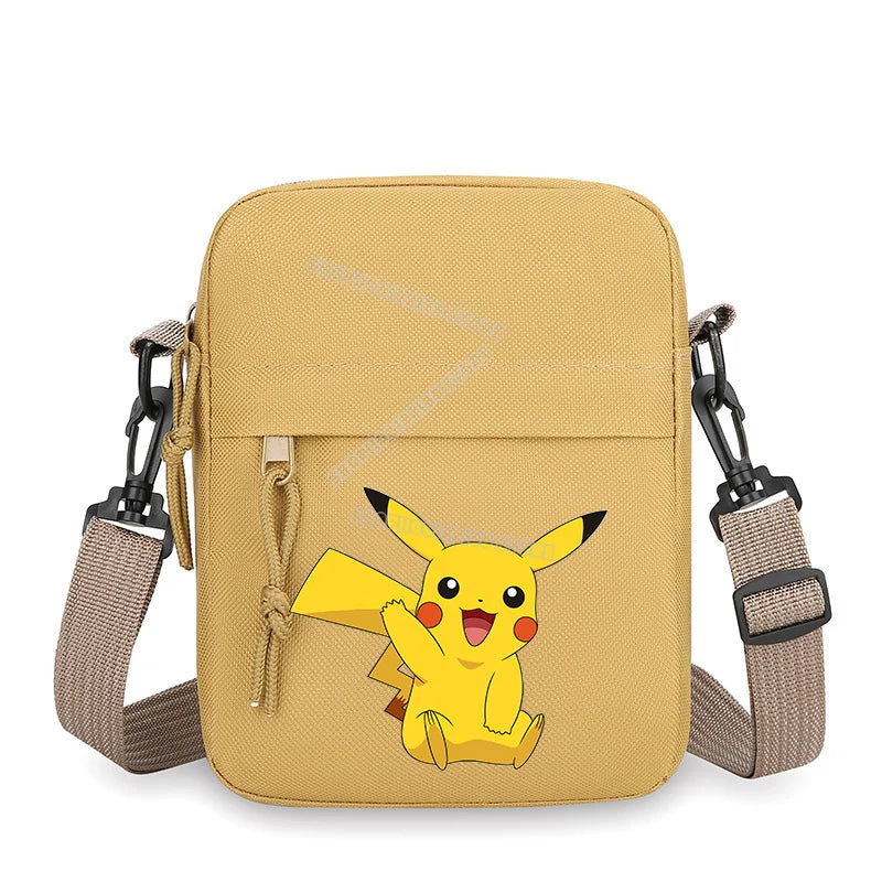 Messenger Sling Bags for Men Casual Canvas Small Zipper Crossbody Pouch Pokemoned Simple Small Crossbody Shoulder Bag Men Bag