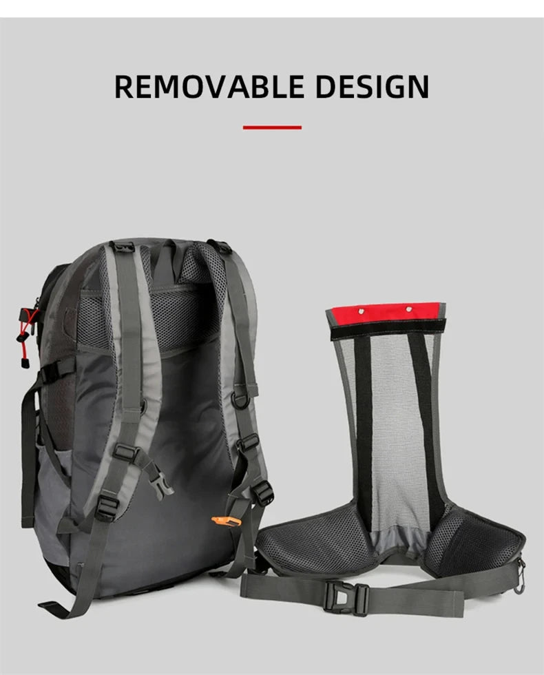 Hiking Backpack With Rain Cover Sport Camping Breathable Back Support Ruckpack Outdoor Climbing Trekking Daypack Large Schoolbag