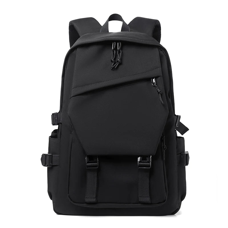 Simple solid color backpack,  travel backpack, plenty of storage space, very suitable for commuting, school, work and going out.
