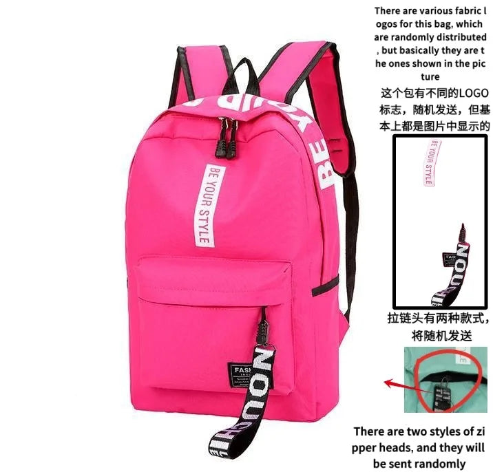 Fashion trend backpack backpack for men and women junior high school high school student bag large capacity korean version of th