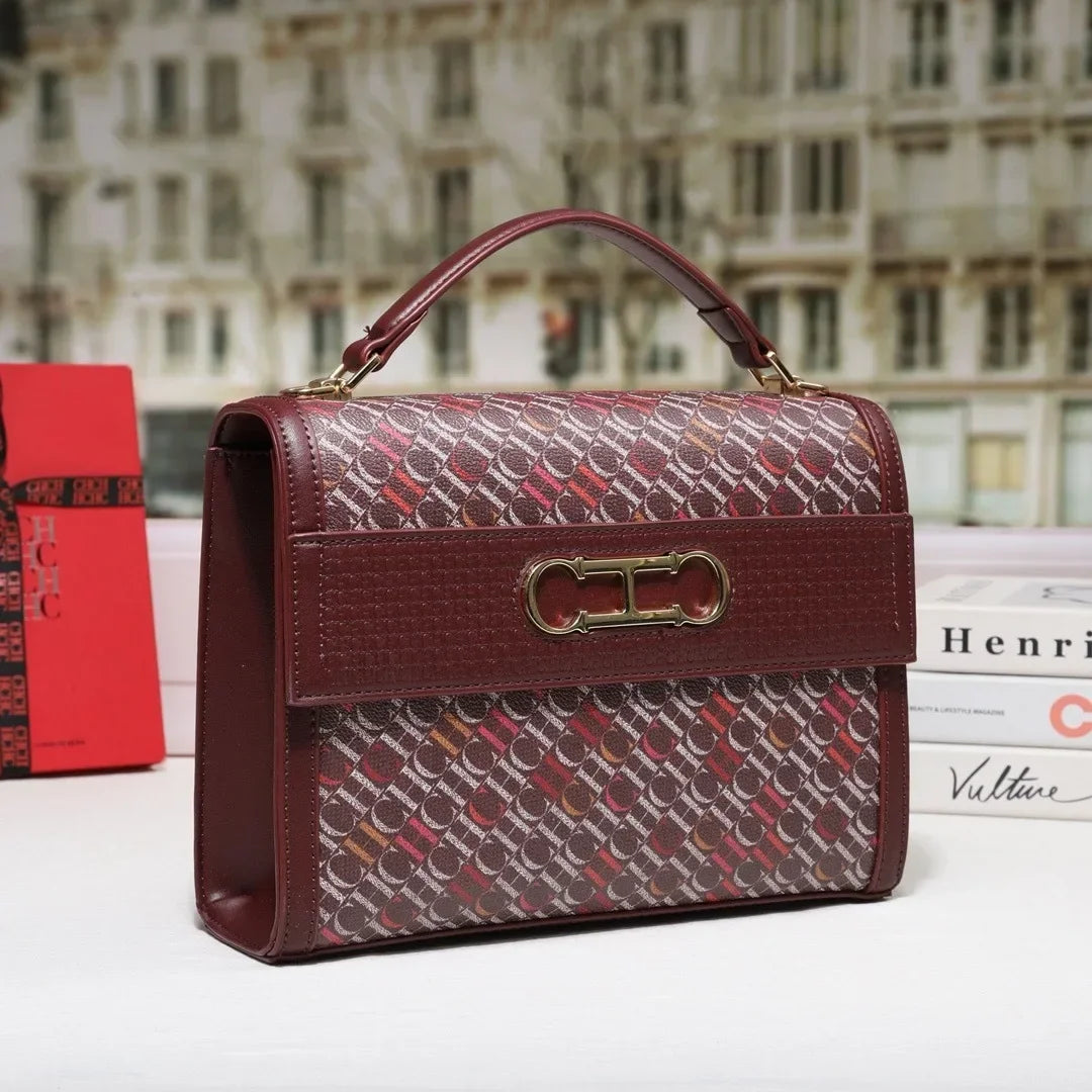 Stylish Women's Leather Messenger Bag Handbags Crossbody Shoulder Tote Classic Elegant for Ladies Luxury Brand