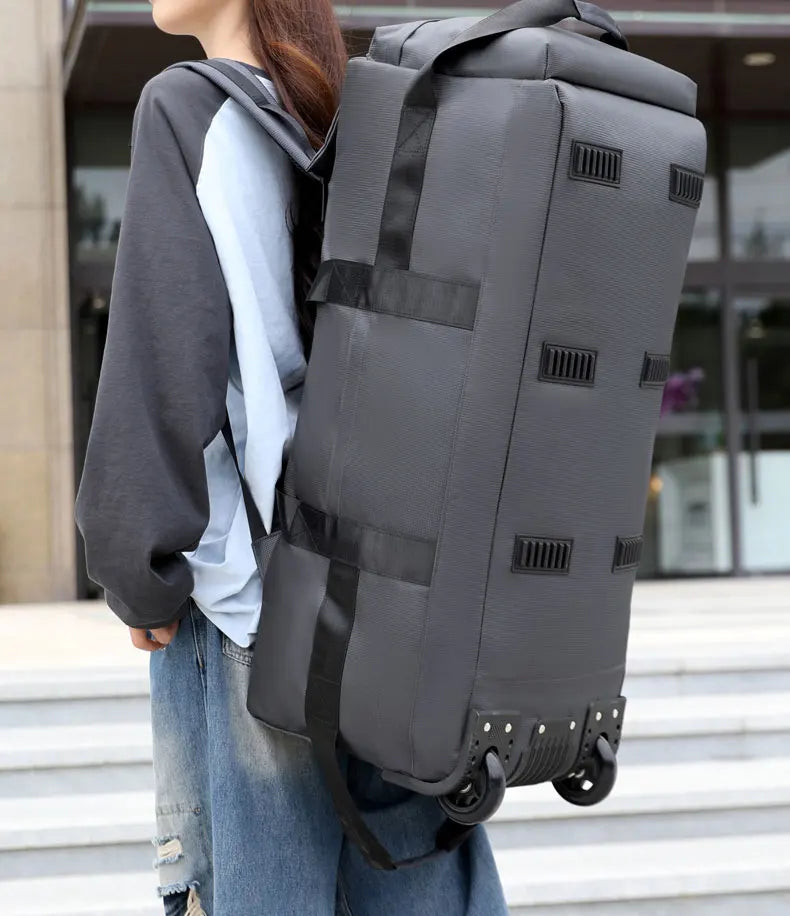 Travel Bag, Large Capacity Handbag, Portable Outdoor Carry-On Luggage, Wheeled Travel Bag, Convenient and Practical Unisex Travel Bag