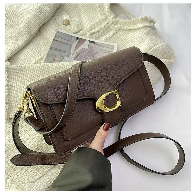 Women's Solid Leather Messenger Bags, Luxury Brands, Fashionable Women's Popular Shoulder Bags, Designer Handbags and Bags