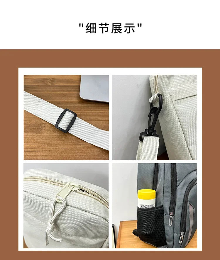 Messenger Sling Bags for Men Casual Canvas Small Zipper Crossbody Pouch Pokemoned Simple Small Crossbody Shoulder Bag Men Bag