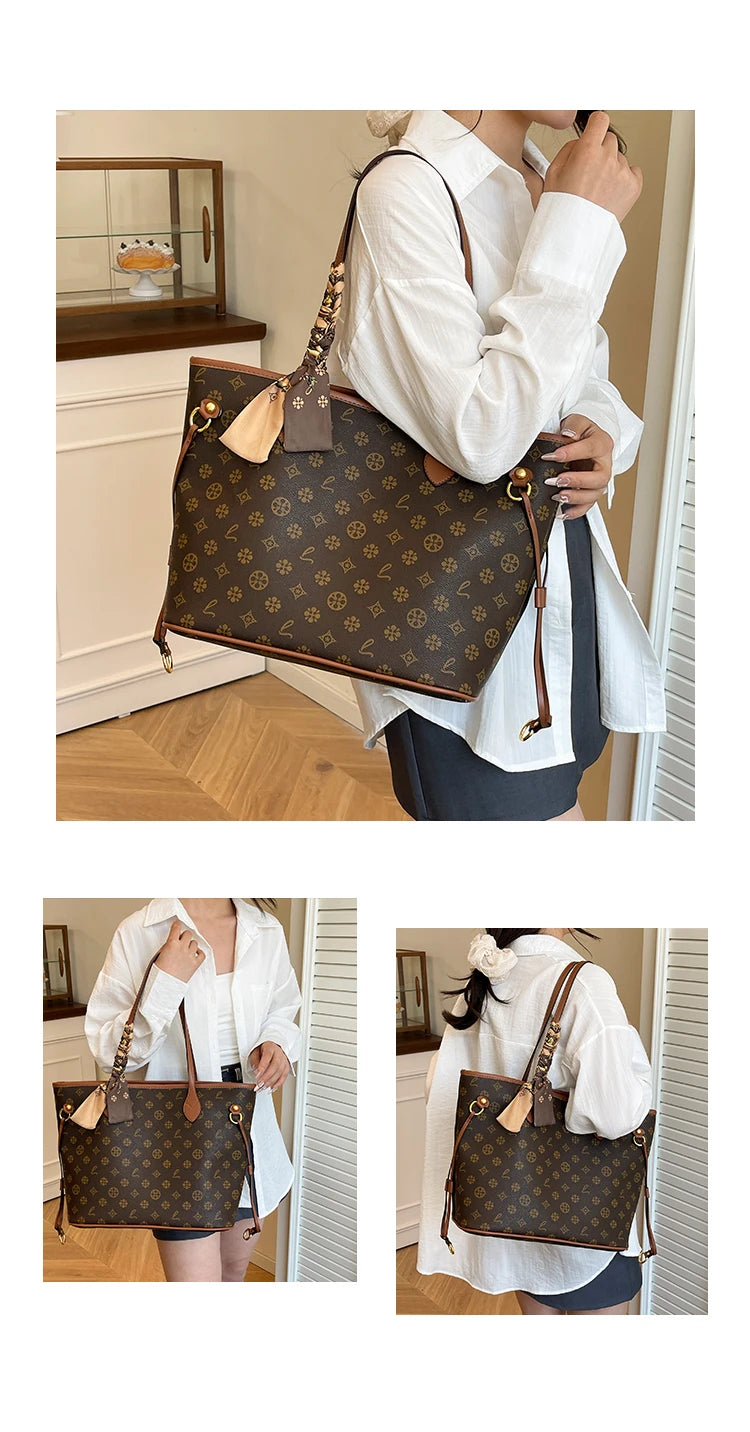 Women's Messenger Bag Leather Crossbody Handbag, Famous Designer Shoulder Tote Popular Classic Elegant Design For Outings