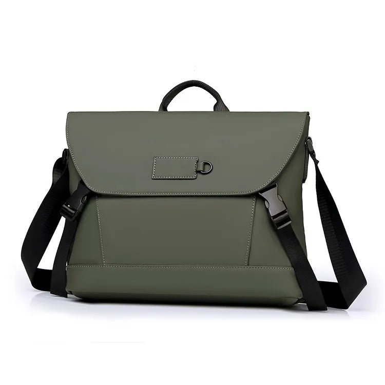 New Briefcase, High-End Business Crossbody Bag, Commuter Travel Backpack, Large-Capacity Shoulder Bag, Fashionable Water-Repellent Handbag, Laptop Bag, Solid Color Casual Bag