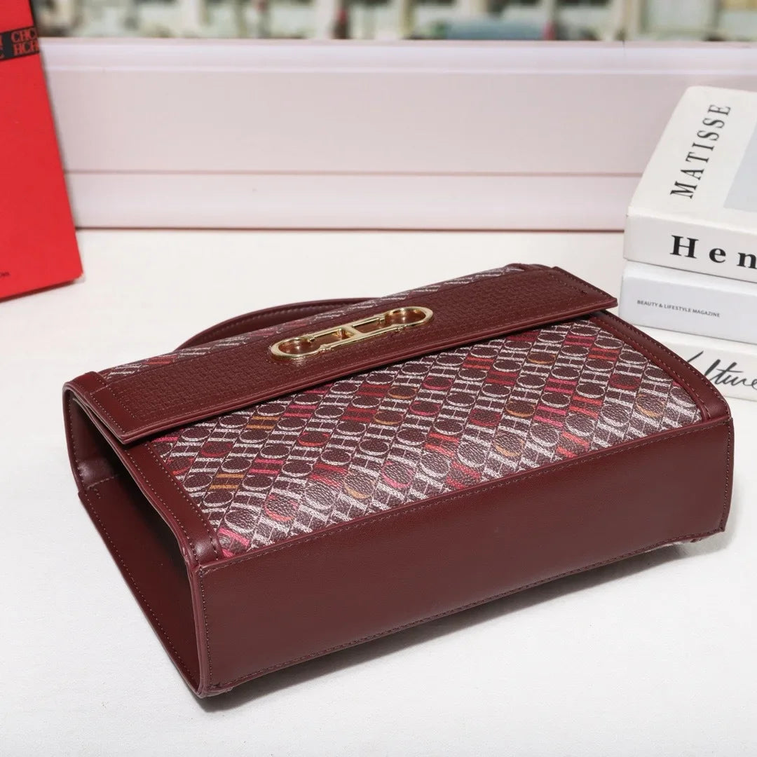 Stylish Women's Leather Messenger Bag Handbags Crossbody Shoulder Tote Classic Elegant for Ladies Luxury Brand