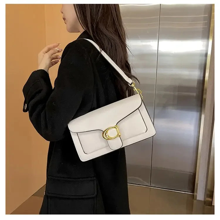 Women's Solid Leather Messenger Bags, Luxury Brands, Fashionable Women's Popular Shoulder Bags, Designer Handbags and Bags