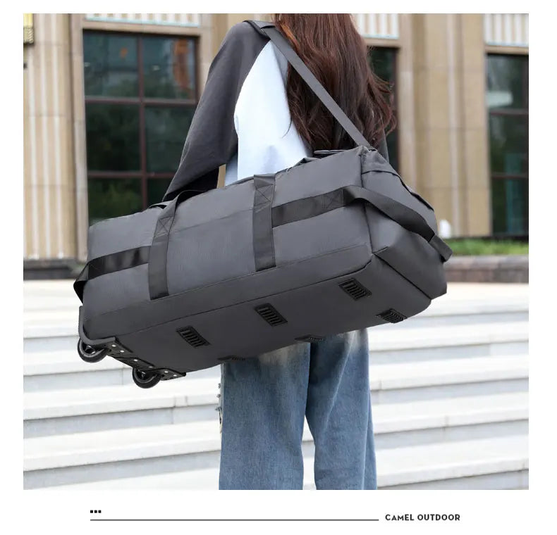 Travel Bag, Large Capacity Handbag, Portable Outdoor Carry-On Luggage, Wheeled Travel Bag, Convenient and Practical Unisex Travel Bag