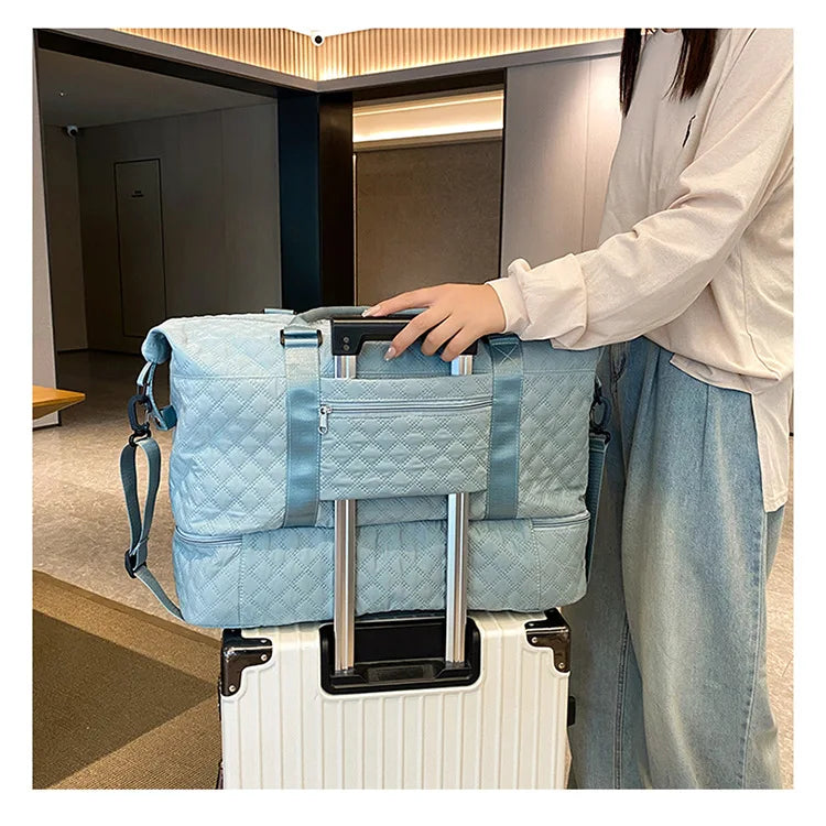 Lightweight Luggage Bag, Large Capacity Travel Duffle Bag Gym Tote Bags, Shoulder Weekender Overnight Bag