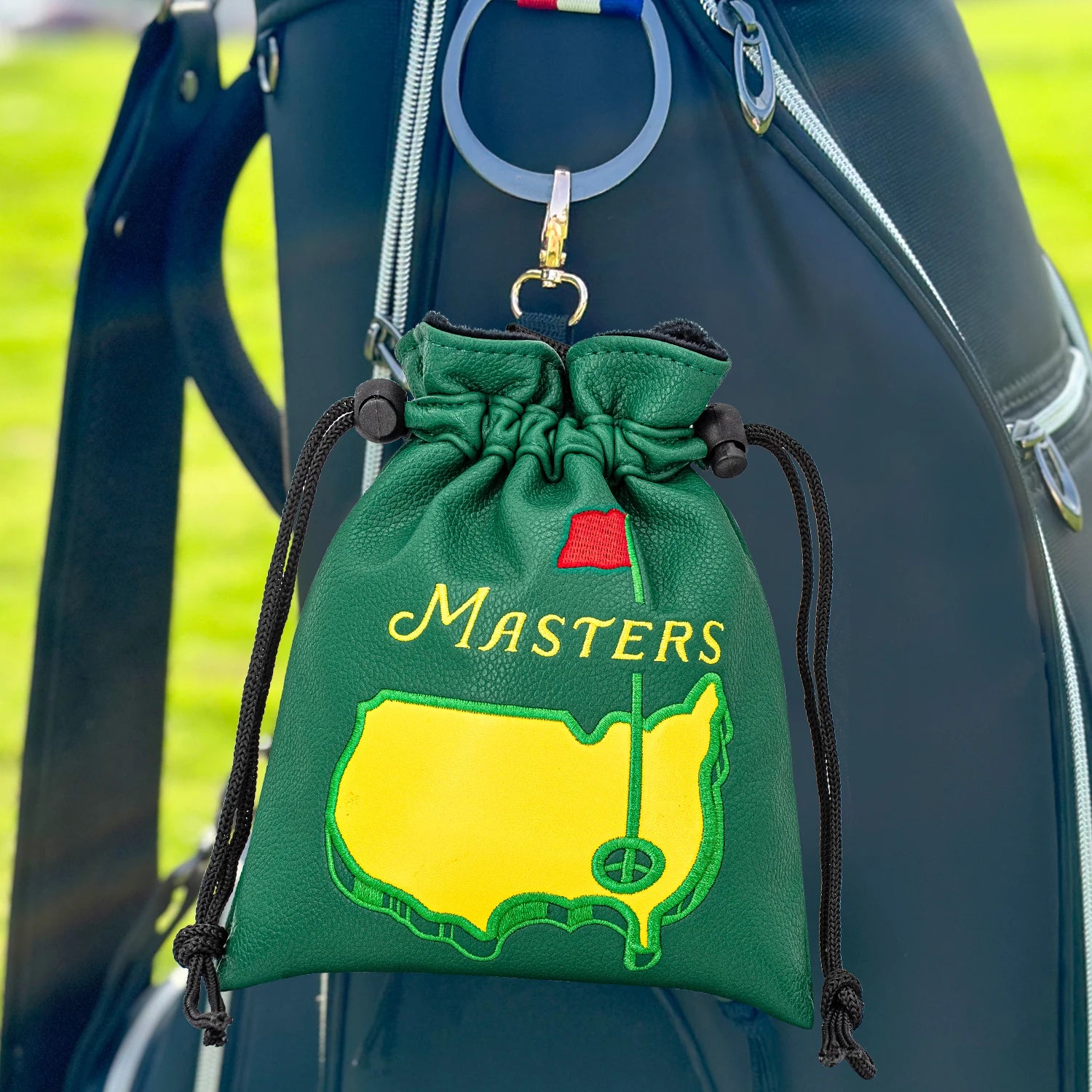 [Green Golf Bag] Portable Valuable Item Bag | Sealed with drawstring, perfect for storing golf balls and golf accessories