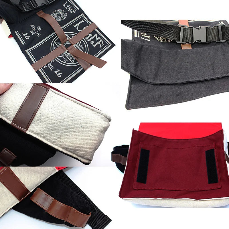 Gothic Magical Spell Book Messenger Crossbody Bag PU Fashion Backpack Cosplay Adjustable For Students New Retro Shoulder Bags