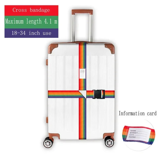 Convenient Adjustable Luggage Straps Portable Bungees Easy Travel Necessary Reusable Belt protect Suitcase Accessories Items