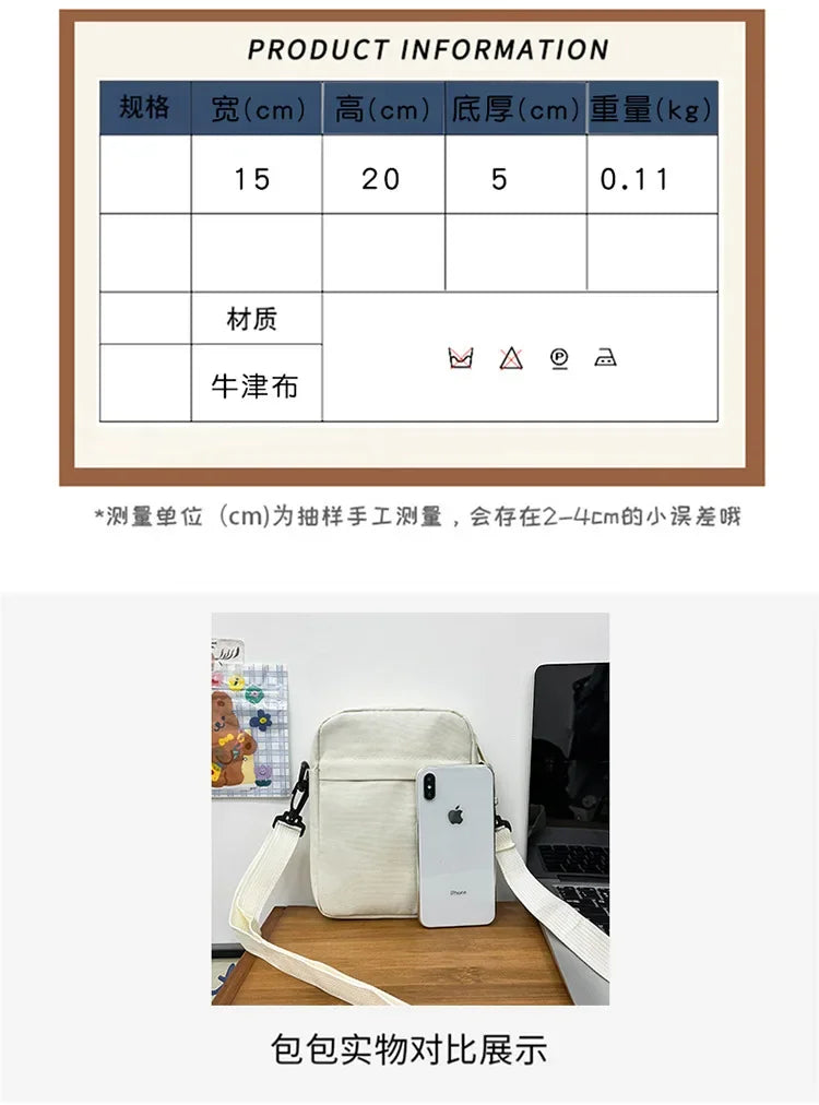 Messenger Sling Bags for Men Casual Canvas Small Zipper Crossbody Pouch Pokemoned Simple Small Crossbody Shoulder Bag Men Bag