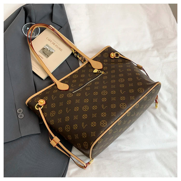 Women's Messenger Bag Leather Crossbody Handbag, Famous Designer Shoulder Tote Popular Classic Elegant Design For Outings