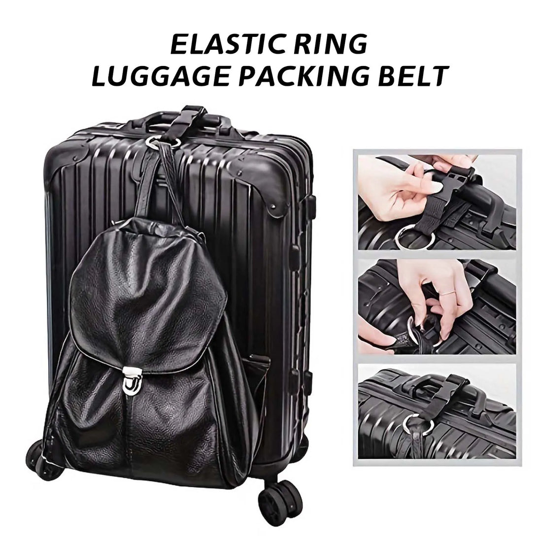 Travel Luggage Fixed Strap Backpack External Strap Portable Strap With Release Buckle Add-A-Bag Luggage Strap Belt Jacket Holder