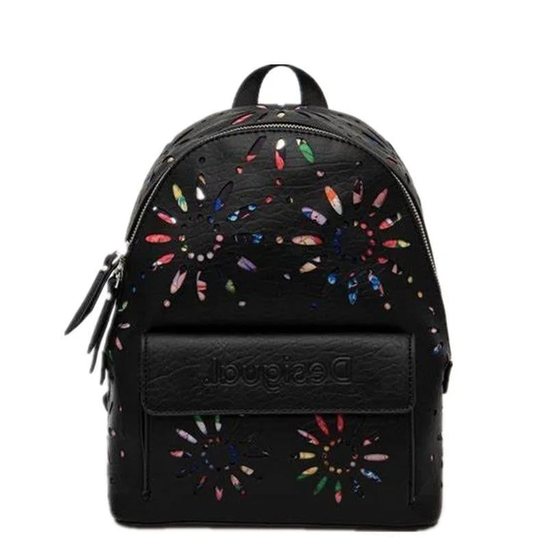 European, American, Spanish original single backpack, light luxury, fashionable hollow flower designer's large capacity backpack