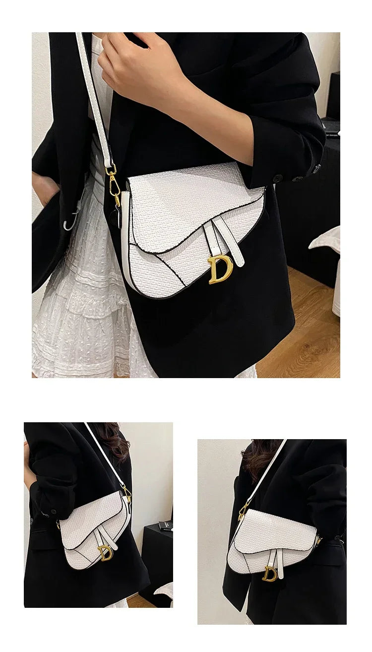 Elegant Messenger Bag for Ladies, Leather Shoulder Crossbody By Famous Designer, Women's Handbag Popular Classic