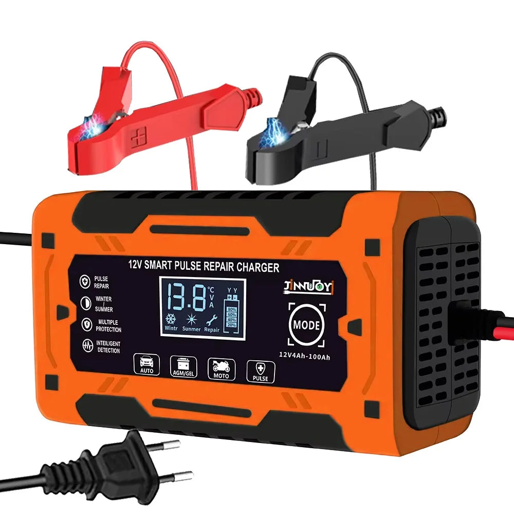 Aroefa Fully-Automatic Smart Car Battery Charger - Aroefa