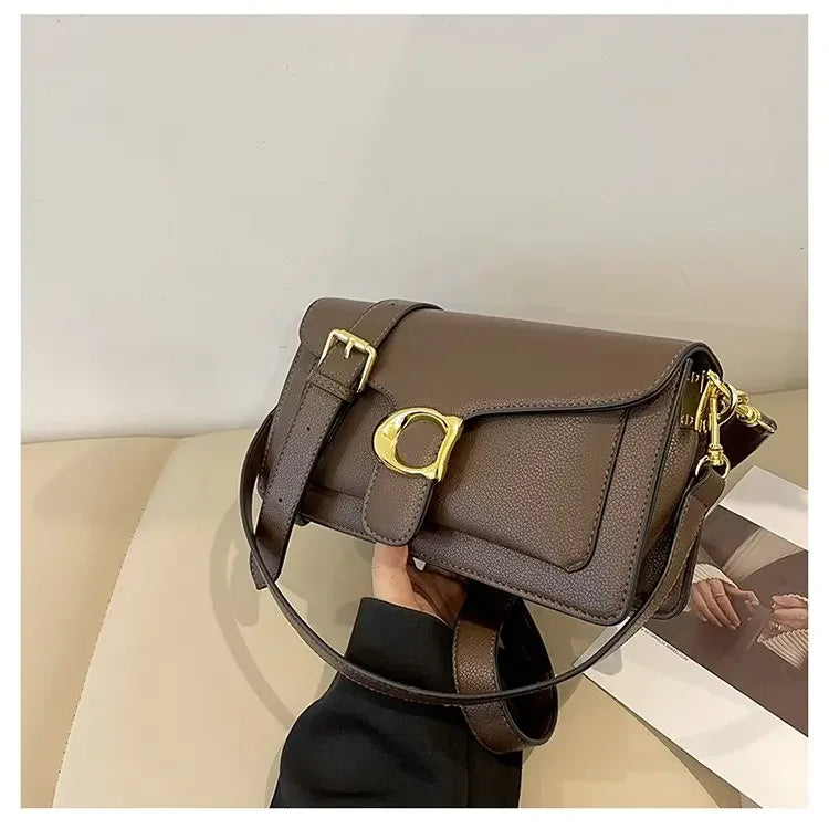 Women's Solid Leather Messenger Bags, Luxury Brands, Fashionable Women's Popular Shoulder Bags, Designer Handbags and Bags