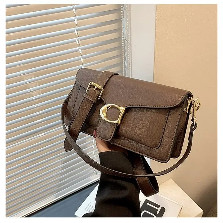 Women's Solid Leather Messenger Bags, Luxury Brands, Fashionable Women's Popular Shoulder Bags, Designer Handbags and Bags