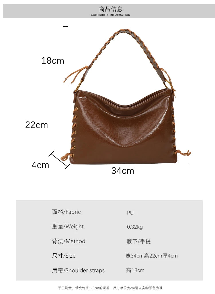 Elegant Classic Leather Tote Bags Messenger Bag For Ladies Women Handbags Luxury Famous Designer Spacious