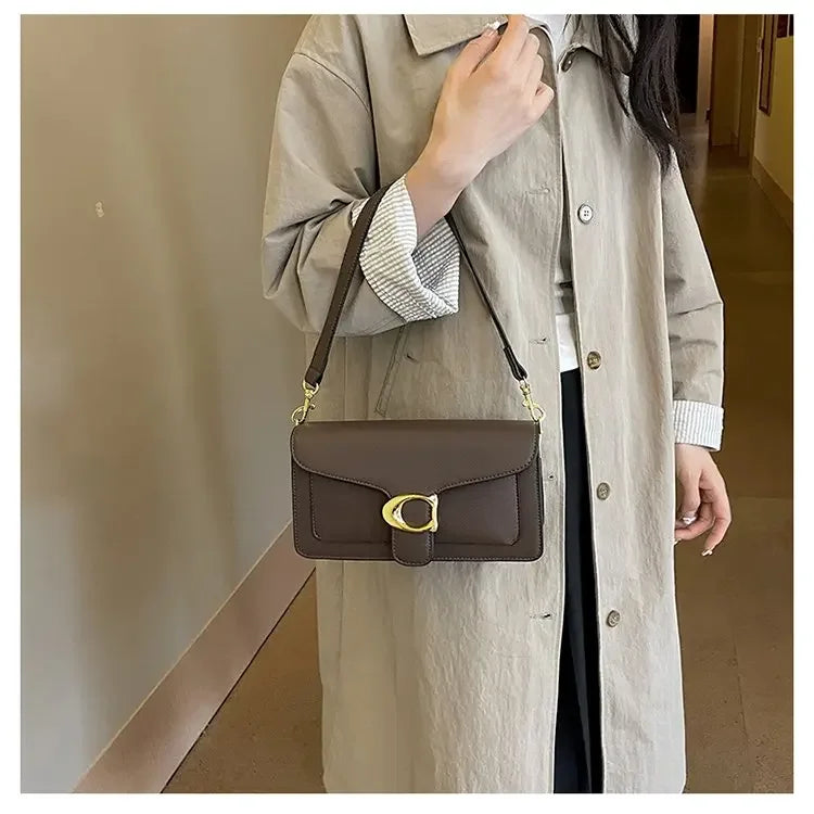 Women's Solid Leather Messenger Bags, Luxury Brands, Fashionable Women's Popular Shoulder Bags, Designer Handbags and Bags