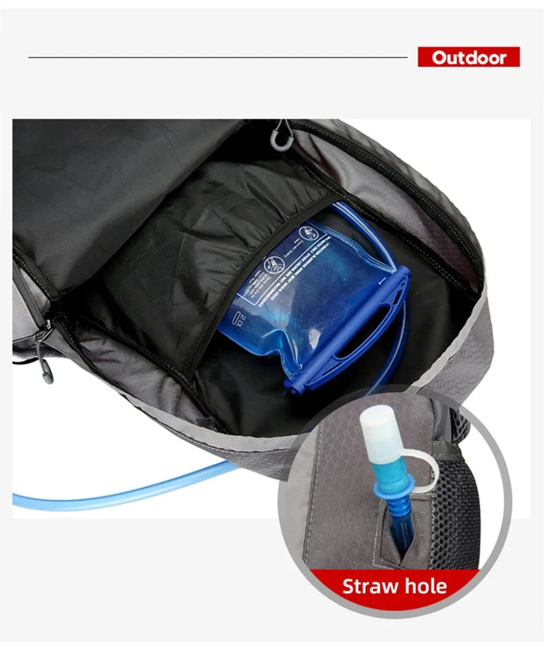 Hiking Backpack With Rain Cover Sport Camping Breathable Back Support Ruckpack Outdoor Climbing Trekking Daypack Large Schoolbag