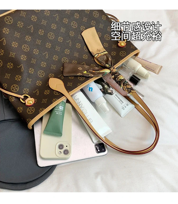 Women's Messenger Bag Leather Crossbody Handbag, Famous Designer Shoulder Tote Popular Classic Elegant Design For Outings