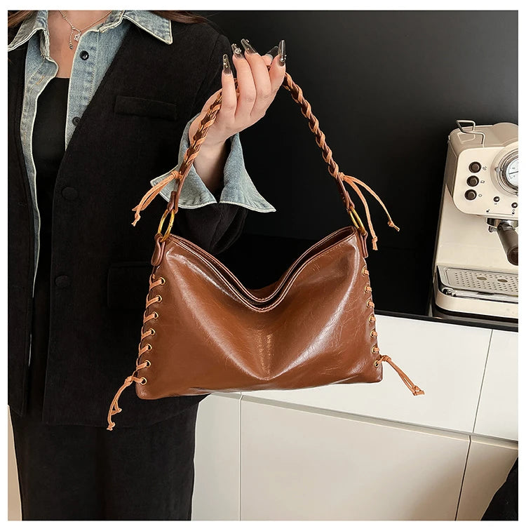 Elegant Classic Leather Tote Bags Messenger Bag For Ladies Women Handbags Luxury Famous Designer Spacious