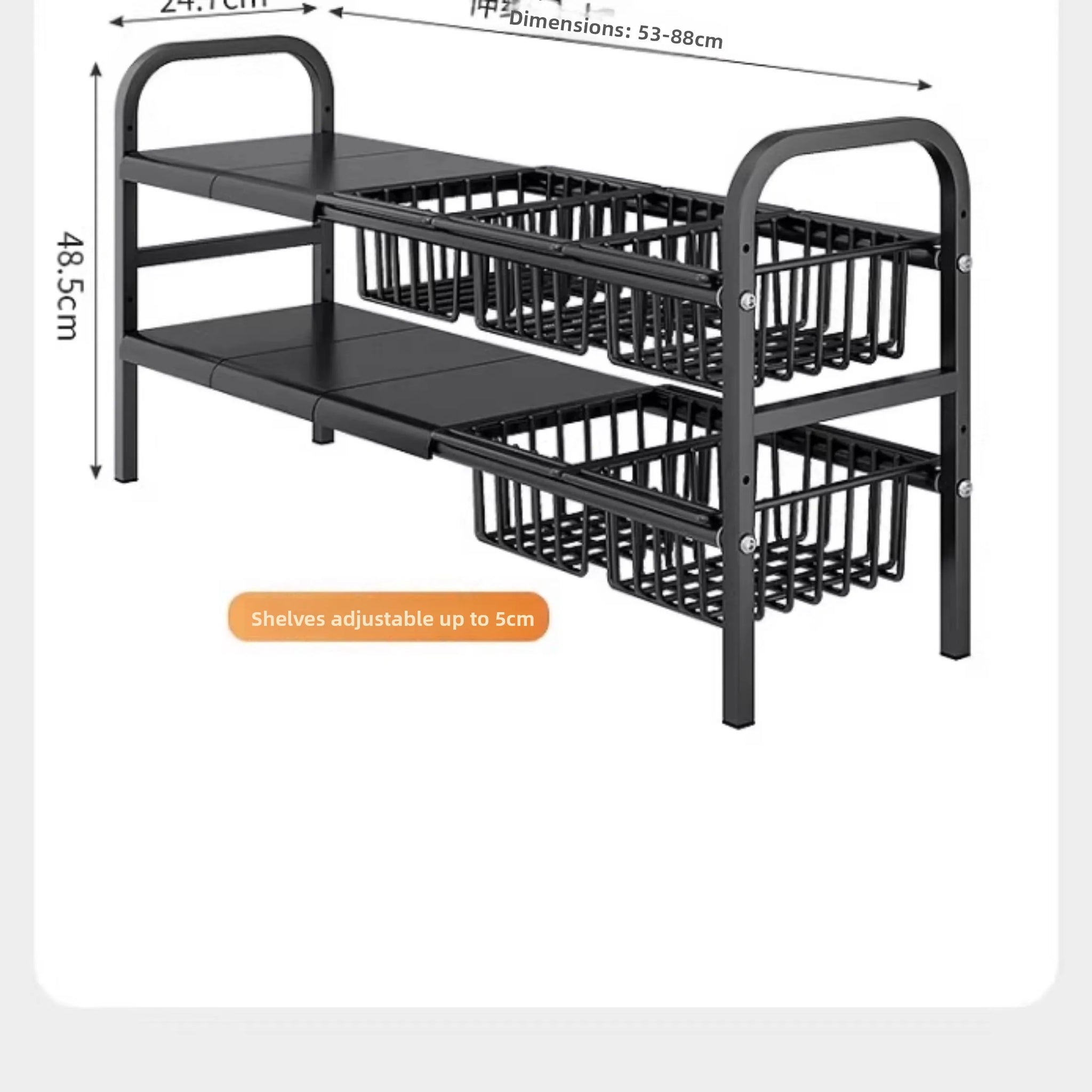 Aroefa Kitchen Sink Expandable Storage Rack - Aroefa