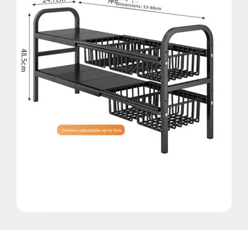 Aroefa Kitchen Sink Expandable Storage Rack - Aroefa