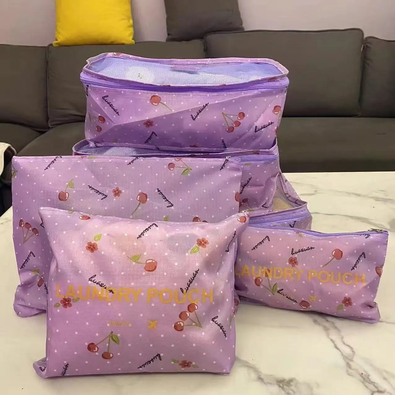 Travel storage 6-piece storage bag underwear shoes 6 storage bag Oxford waterproof cloth luggage storage and distribution