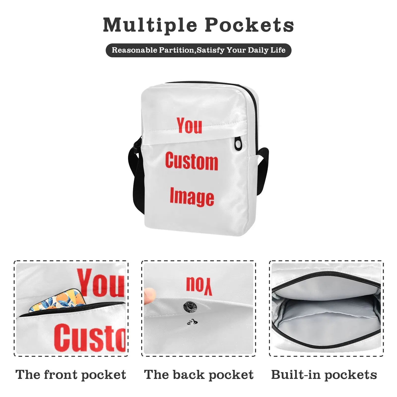 Men's Messenger Bag Fashion Small Polyester Casual Handbags Male CrossBody Shoulder Bags For Men Customized Purses And Handbags