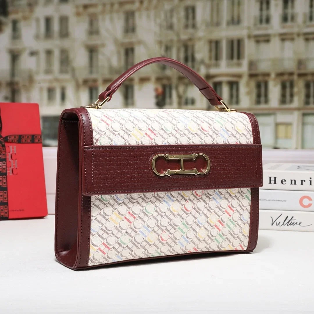 Stylish Women's Leather Messenger Bag Handbags Crossbody Shoulder Tote Classic Elegant for Ladies Luxury Brand