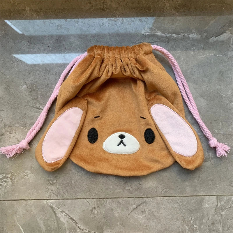 Sugarbunnies Plush Drawstring Bag Pouch Momousa Strawberryusa Blueberryusa Bunny Cute Kawaii Small Storage Bags Organizer
