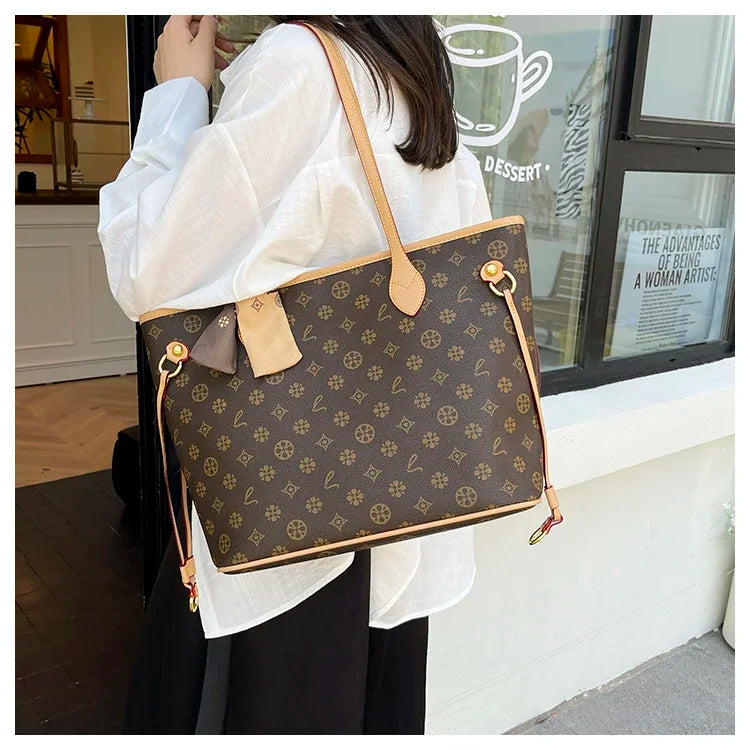 Women's Messenger Bag Leather Crossbody Handbag, Famous Designer Shoulder Tote Popular Classic Elegant Design For Outings