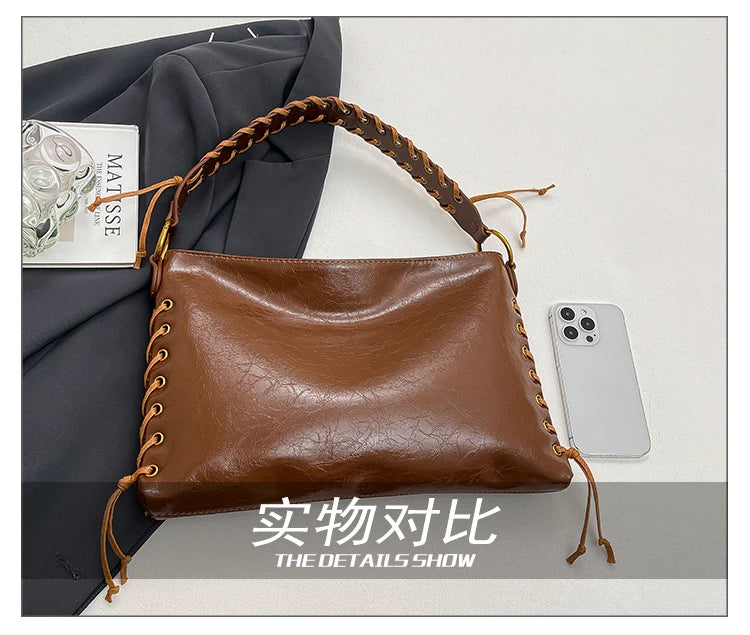 Elegant Classic Leather Tote Bags Messenger Bag For Ladies Women Handbags Luxury Famous Designer Spacious