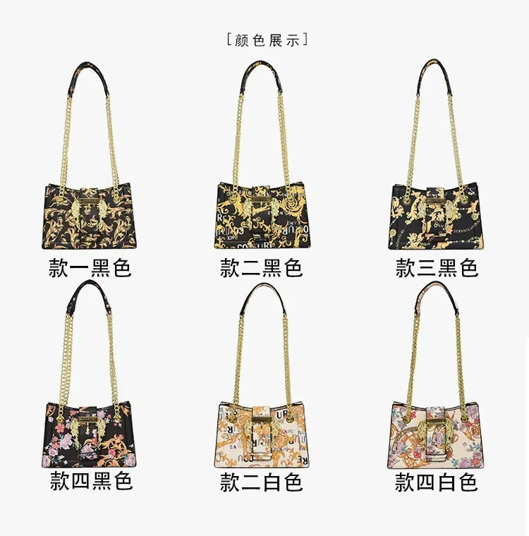 New Arrival 2025! Women's Trendy Retro - Style Bag - Fashion - Forward Printed Chain, Large - Capacity Shoulder/Underarm