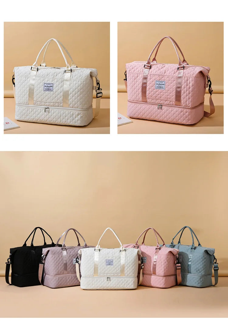 Lightweight Luggage Bag, Large Capacity Travel Duffle Bag Gym Tote Bags, Shoulder Weekender Overnight Bag