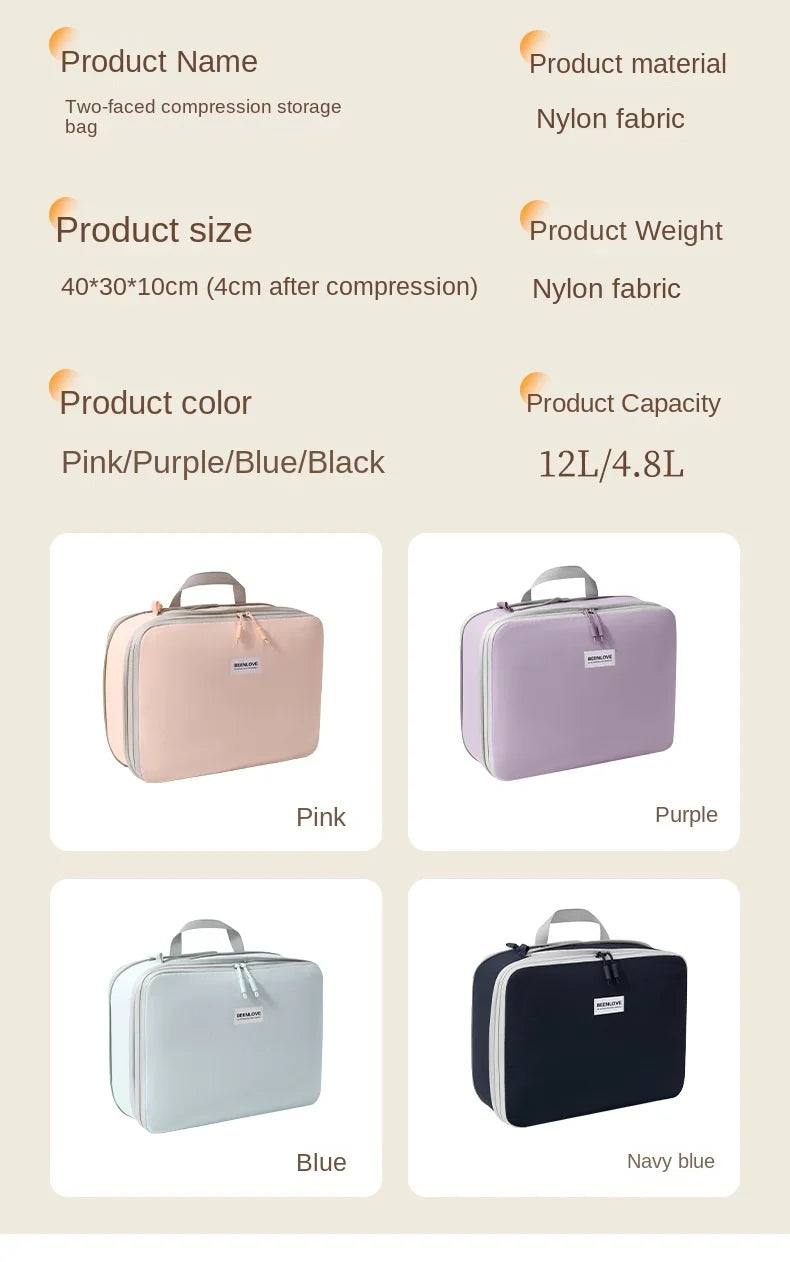 Fashion Simple Compression Storage Bags For Business Travel Portable Clothes Bunderwears Shoes Small Stoages Travel Hand Bag